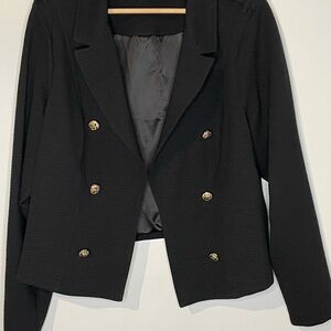 Torrid Black Double-Breasted Blazer